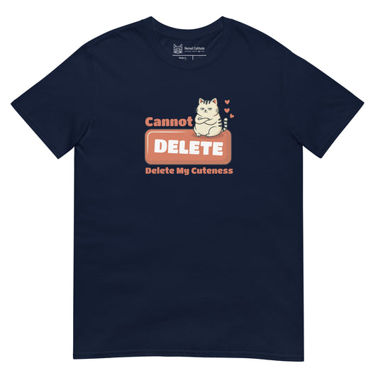 Cat themed graphic tee with funny print